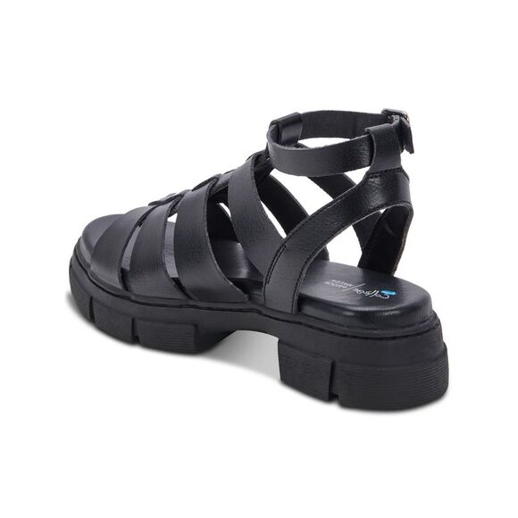 AQUA COLLEGE Womens Black Hannah Round Toe Platform Slip On Sandals 11 M - Picture 2 of 4